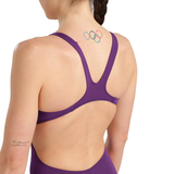 Arena Team Solid Tech Plum Swimsuit