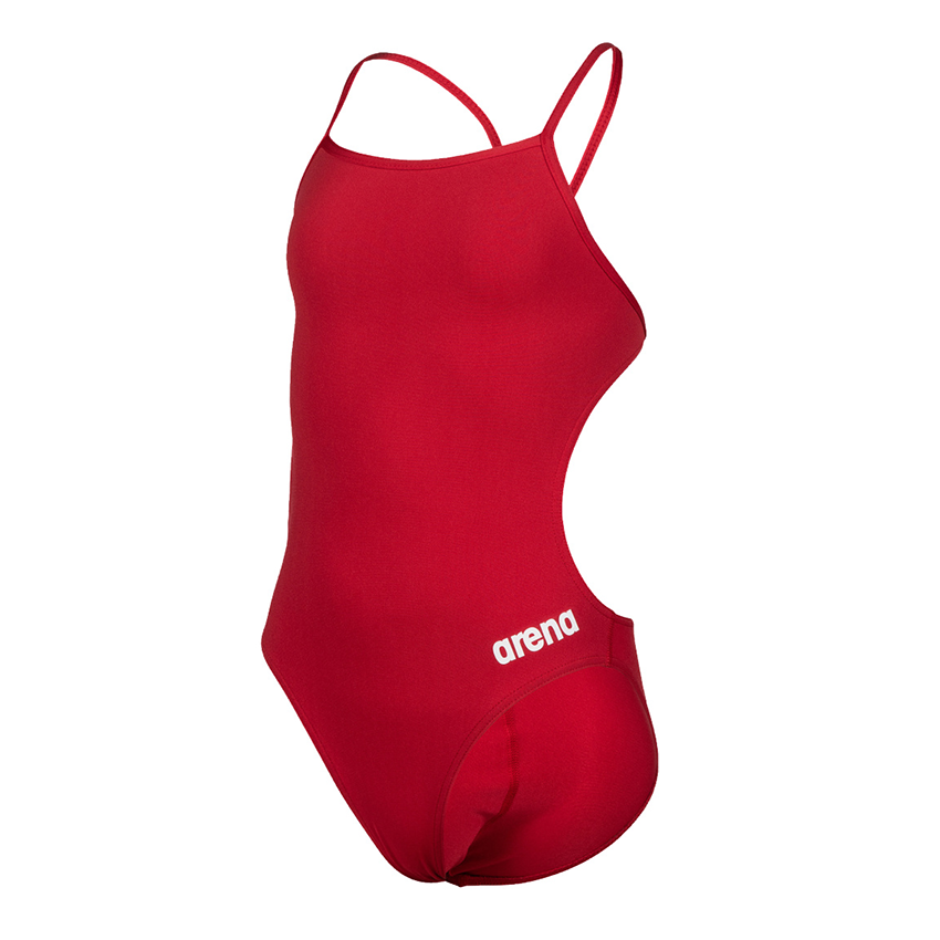 Arena Challenge Solid Girls Swimsuit - Red
