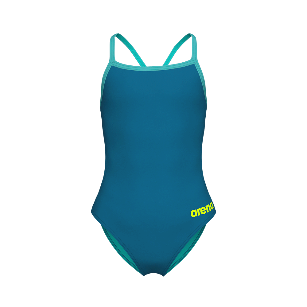 Arena Challenge Solid Girls Swimsuit - Blue / Water