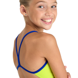 Arena Challenge Solid Girls Swimsuit - Soft Green
