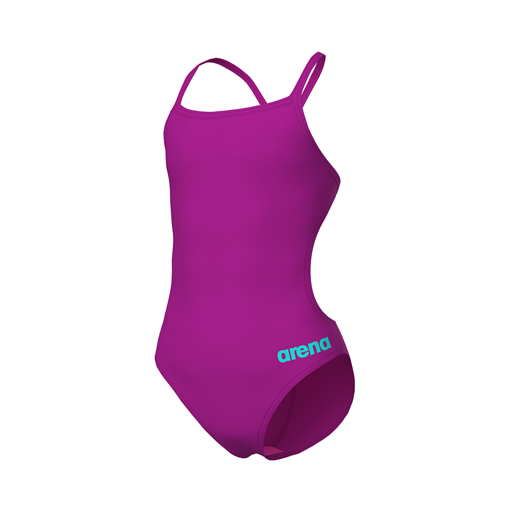 Arena Challenge Solid Girls Swimsuit - Very Fuchsia