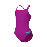 Arena Challenge Solid Girls Swimsuit - Very Fuchsia