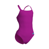 Arena Challenge Solid Girls Swimsuit - Very Fuchsia
