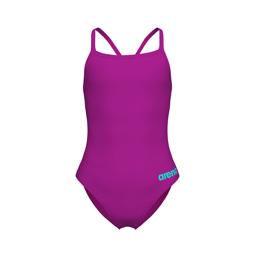 Arena Challenge Solid Girls Swimsuit - Very Fuchsia