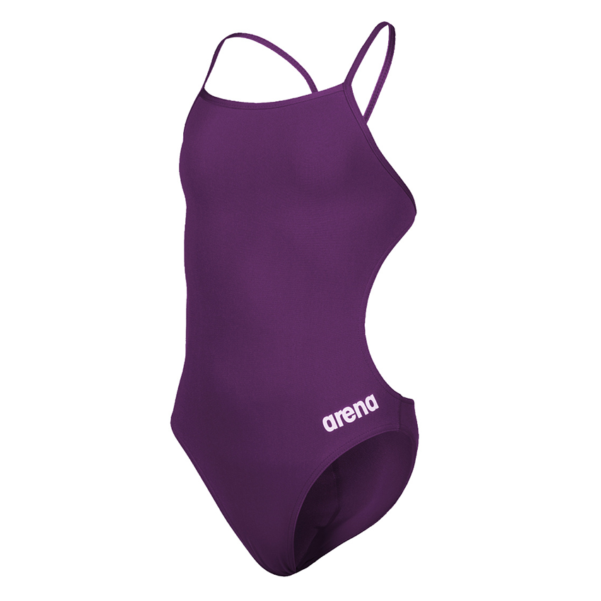Arena Challenge Solid Girls Swimsuit - Plum