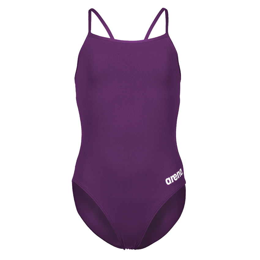 Arena Challenge Solid Girls Swimsuit - Plum