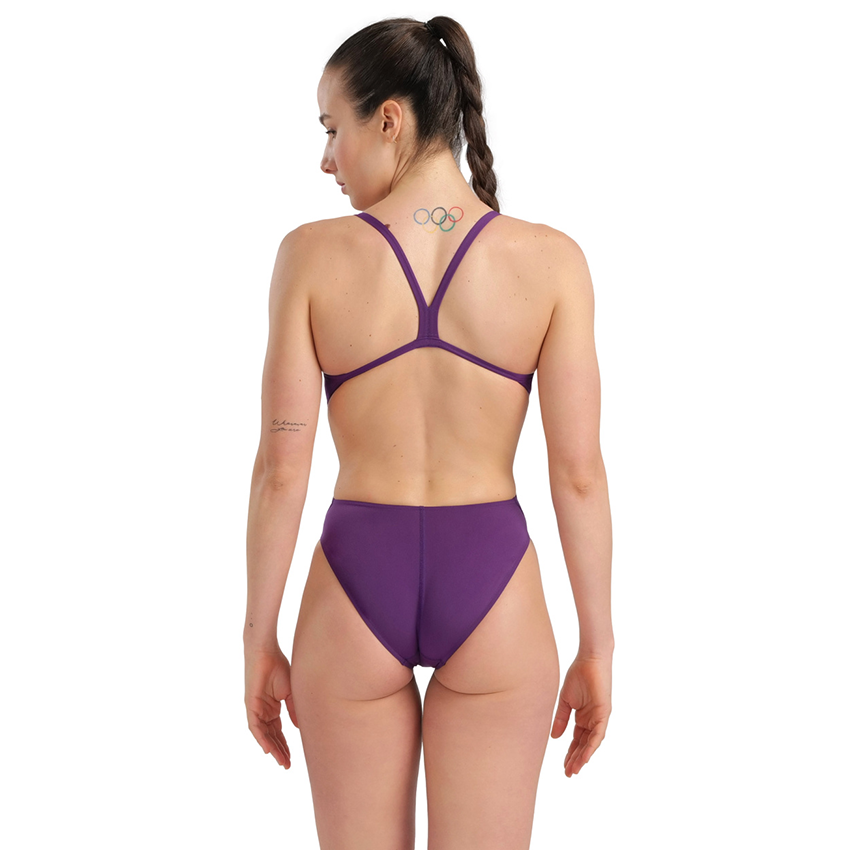 Arena Team Solid Challenge Plum Swimsuit