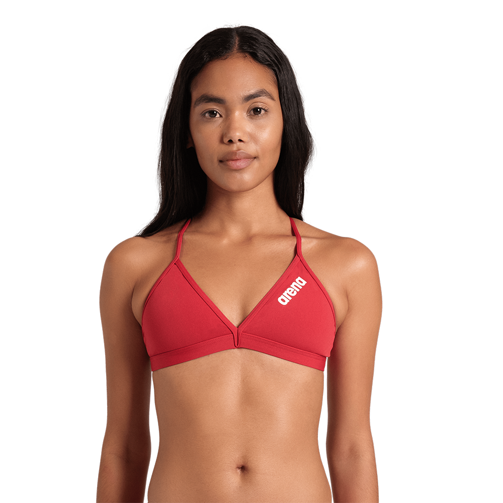 Arena Team Red Bikini Swim Top