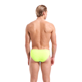 Arena Team Solid Blue & Lime Brief sowing rear panel in lime