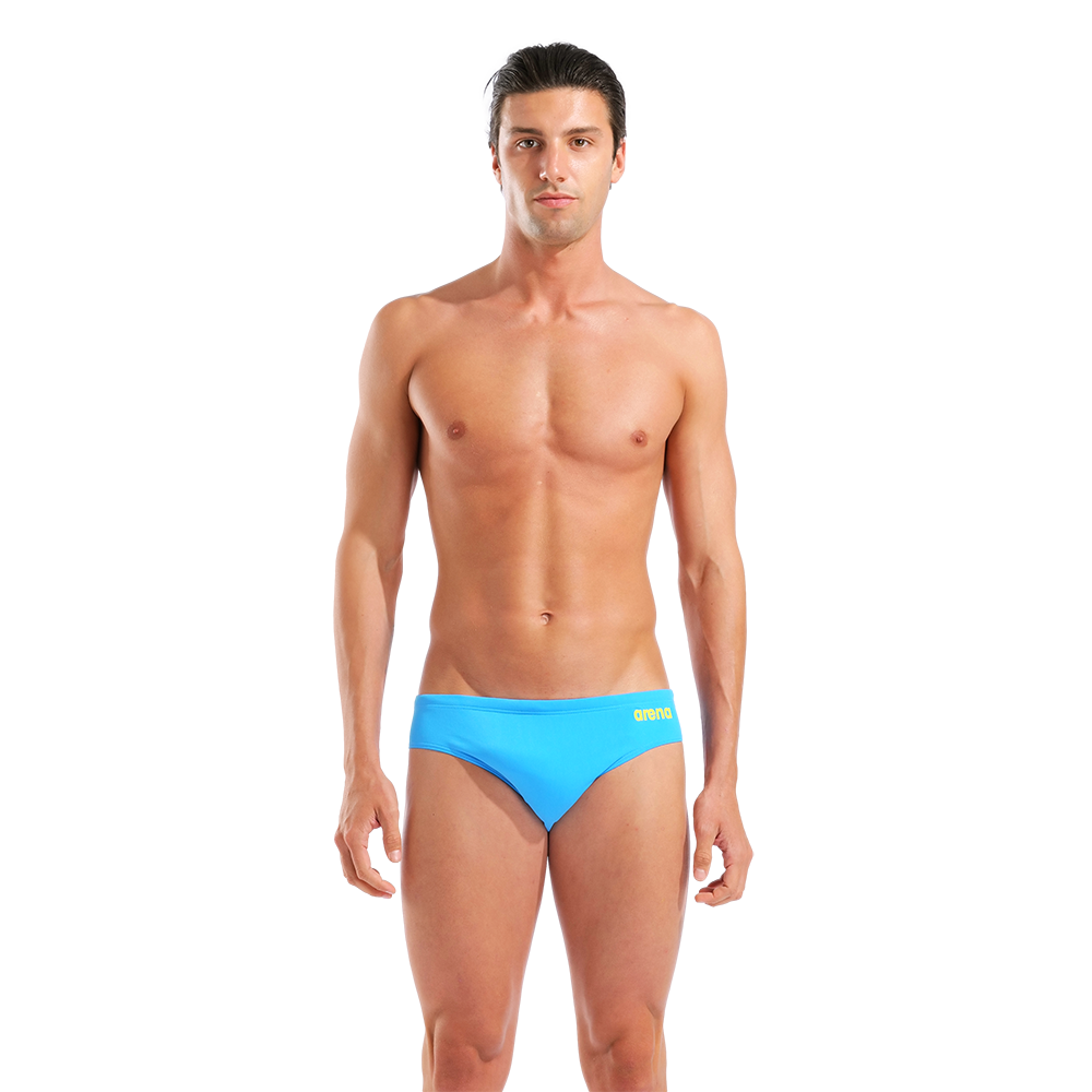 Arena Team Solid Turquoise Swim Brief front view