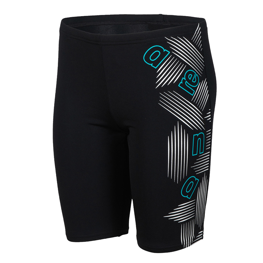 Arena Boy's Graphic Jammer - Black