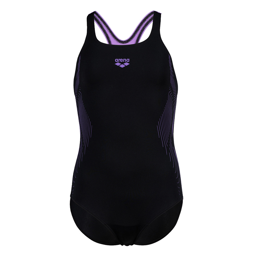 Arena Graphic Girls Black Swimsuit