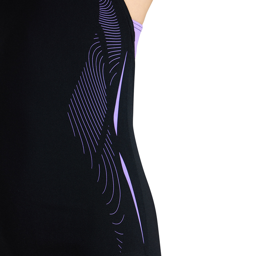 Arena Graphic Girls Black Swimsuit