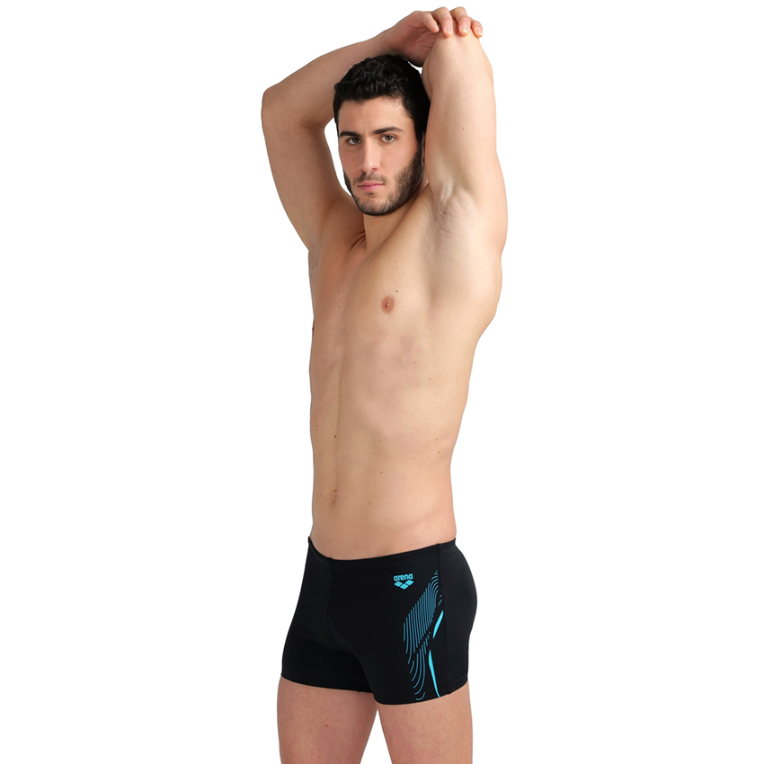 Arena Black Graphic Swim Short