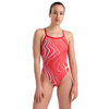 Arena Marbled Challenge Back Red Swimsuit
