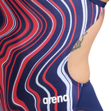 Arena Marbled Challenge Back Navy / Red Swimsuit