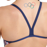 Arena Marbled Challenge Back Navy / Red Swimsuit