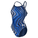 Arena Marbled Challenge Back Navy Swimsuit