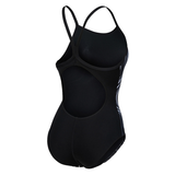 Arena Marbled Lightdrop Back Black Swimsuit