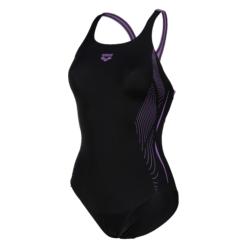 Arena Graphic Black/Lavender Swimsuit