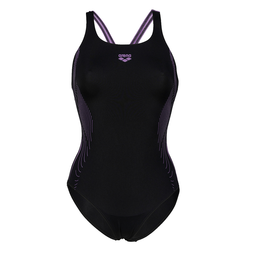 Arena Graphic Black/Lavender Swimsuit