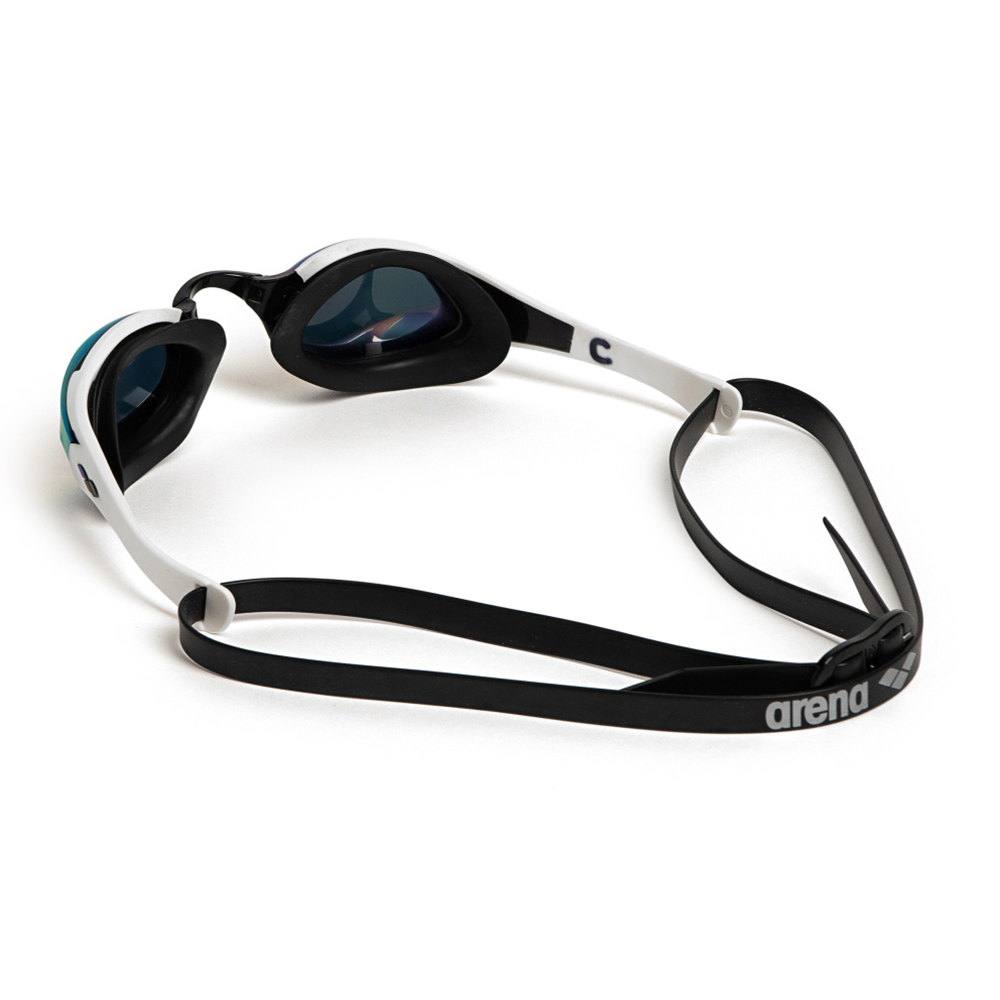 Arena Cobra Edge Swipe Mirrored Goggles - Gold / White