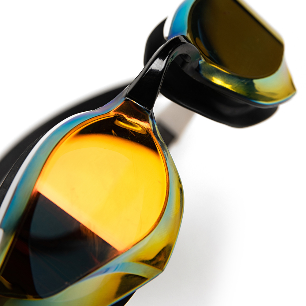 Arena Cobra Edge Swipe Mirrored Goggles - Gold / White