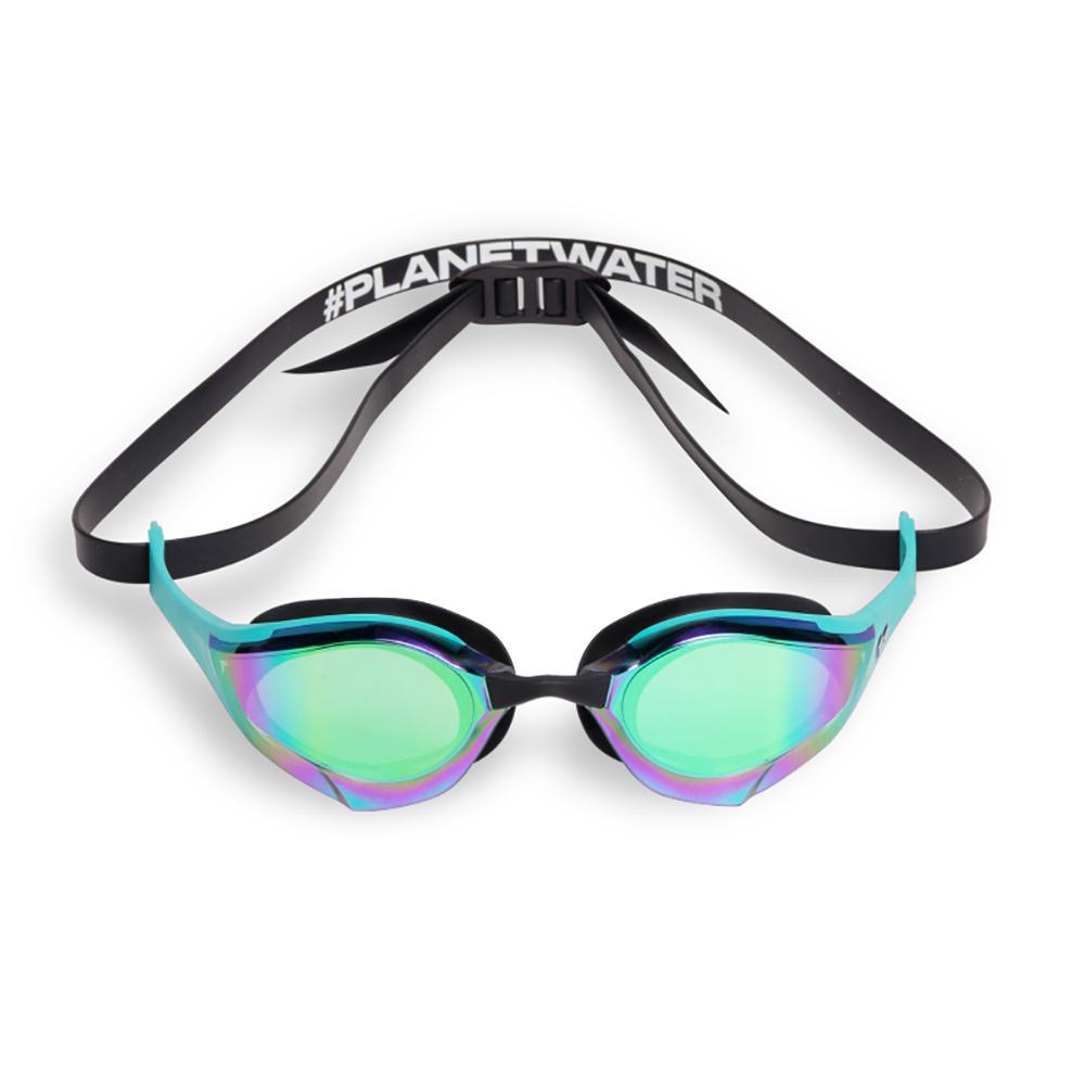 Arena Cobra Edge Swipe Mirrored Goggles - Emerald / Peacock
