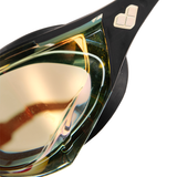 Arena Cobra Edge Swipe Mirrored Goggles - Copper / Black close up of copper mirrored lens