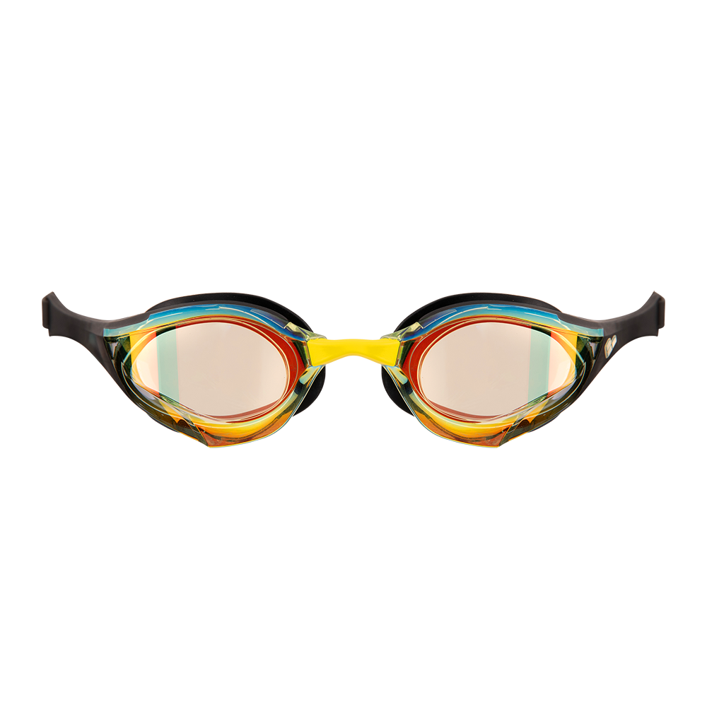Arena Cobra Edge Swipe Mirrored Goggles - Copper / Black front view