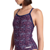 Arena Abstract Tiles Navy Swimsuit