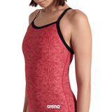 Arena Abstract Tiles Red Swimsuit