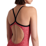 Arena Abstract Tiles Red Swimsuit