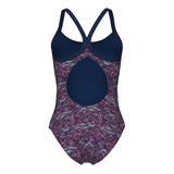 Arena Abstract Tiles Navy Swimsuit