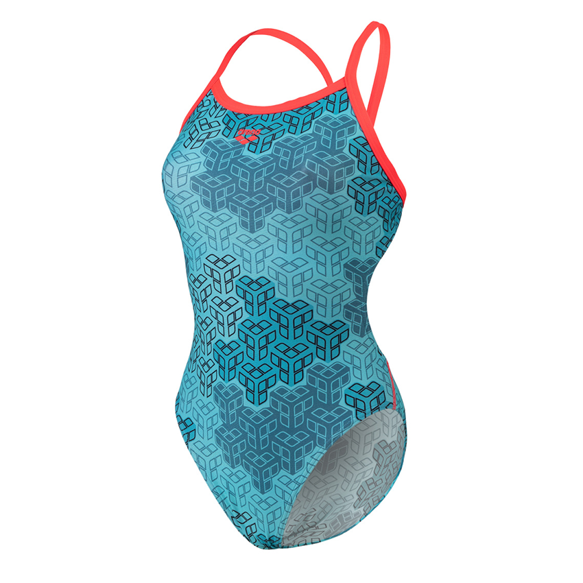Arena Kikko Challenge Swimsuit - Blue / Fluo Red