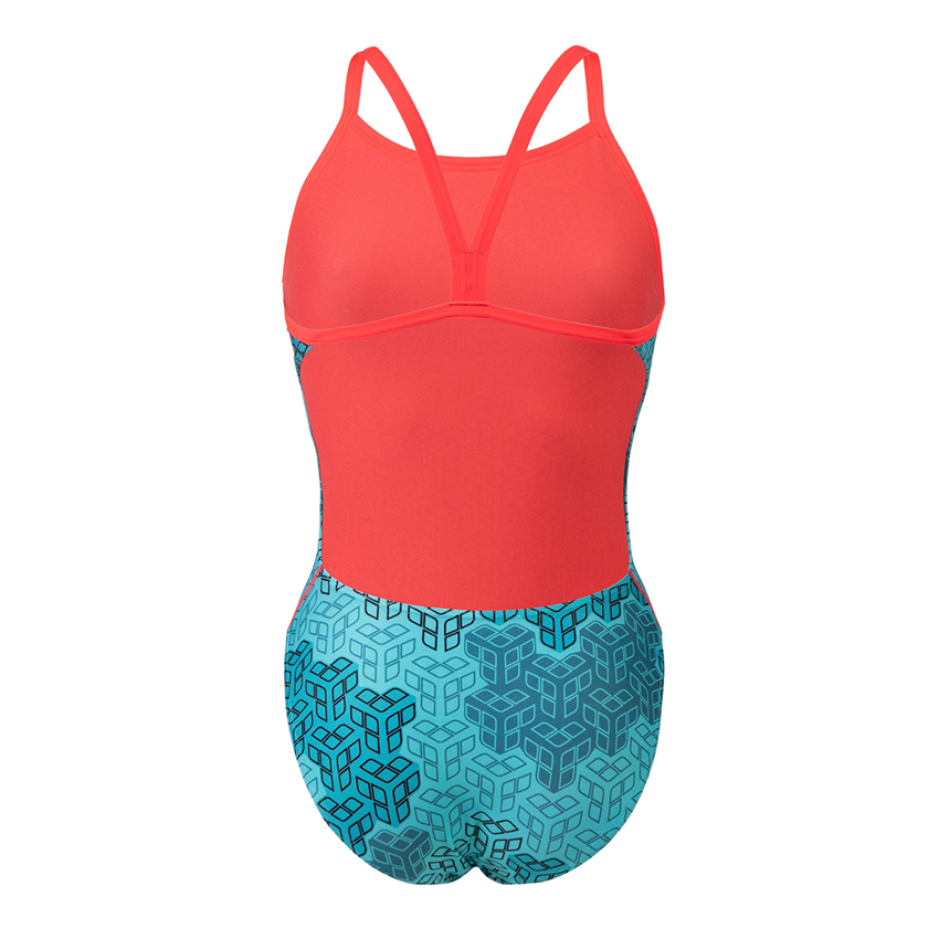 Arena Kikko Challenge Swimsuit - Blue / Fluo Red