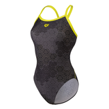 Arena Kikko Challenge Swimsuit - Black / Soft Green