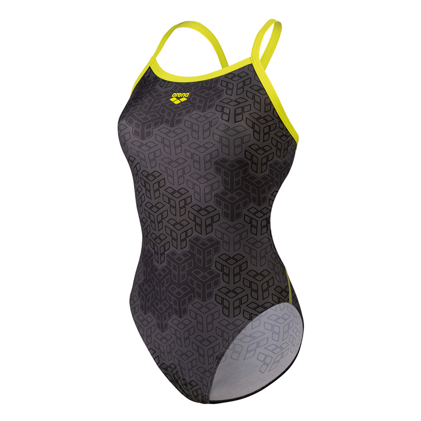 Arena Kikko Challenge Swimsuit - Black / Soft Green