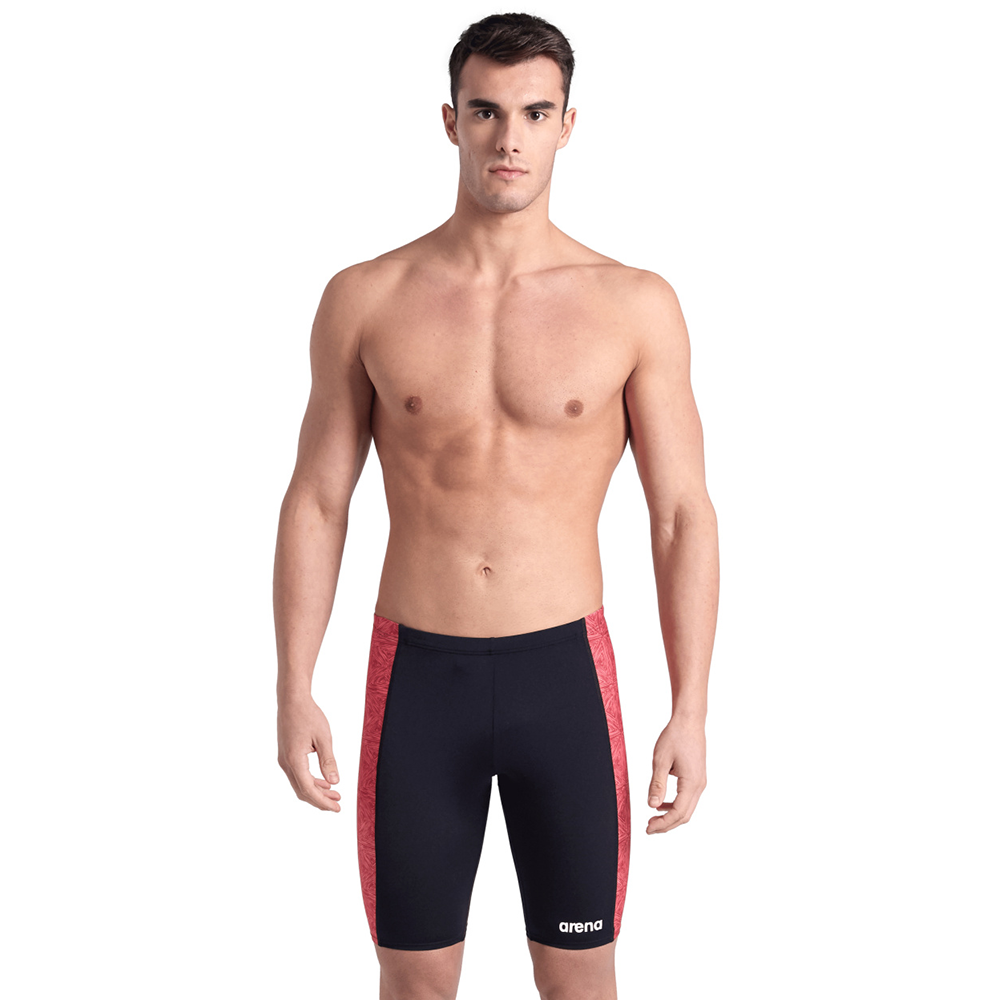 Arena Abstract Tiles Black/Red Jammer