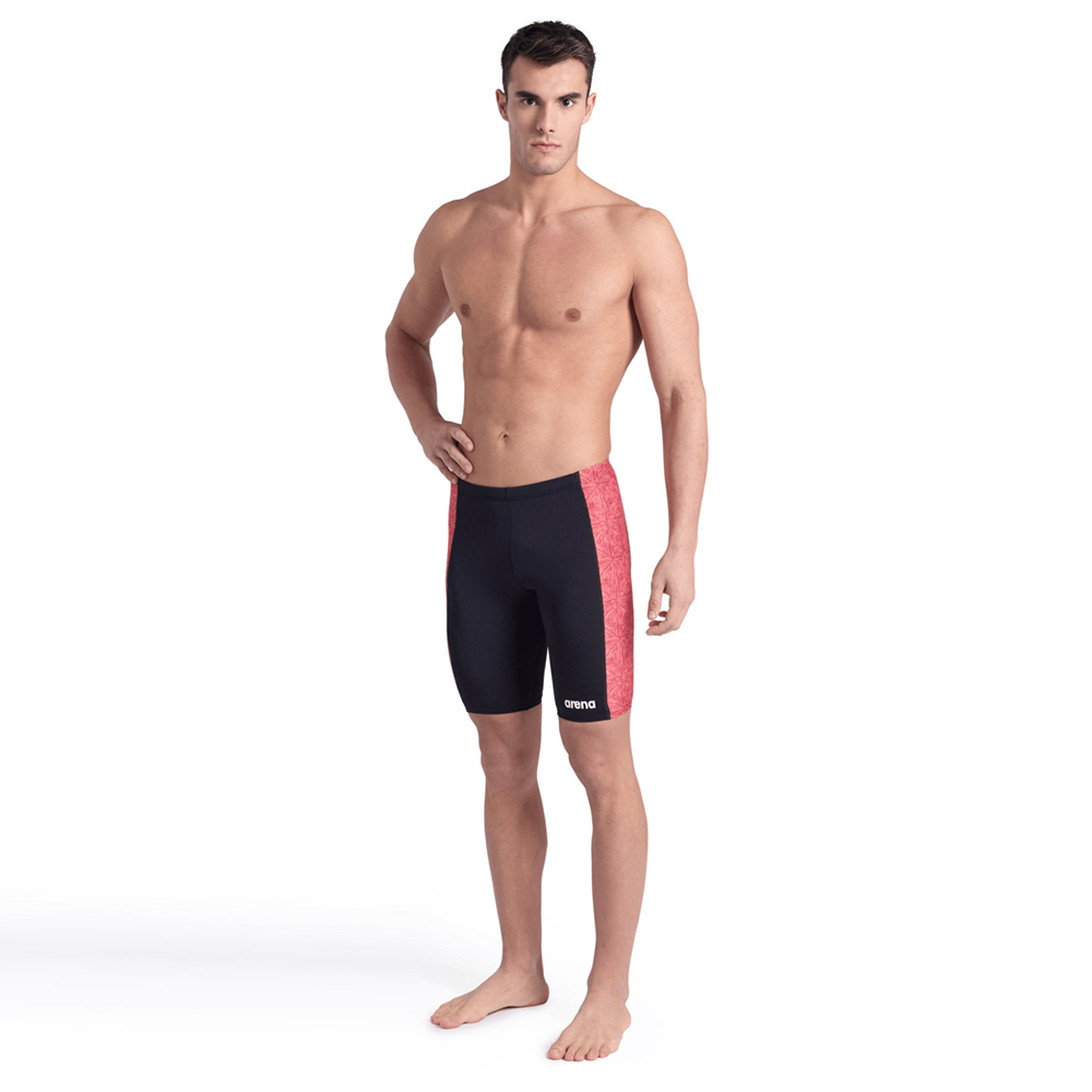 Arena Abstract Tiles Black/Red Jammer
