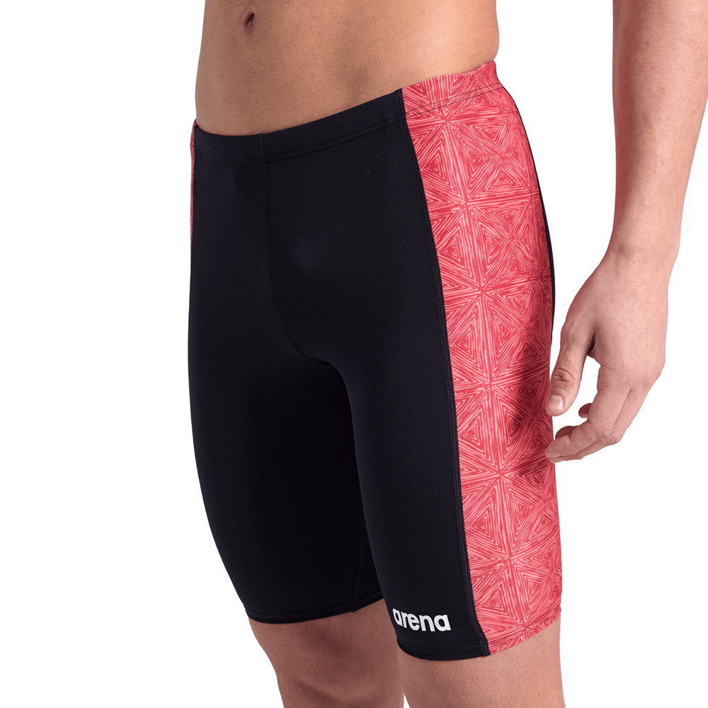 Arena Abstract Tiles Black/Red Jammer