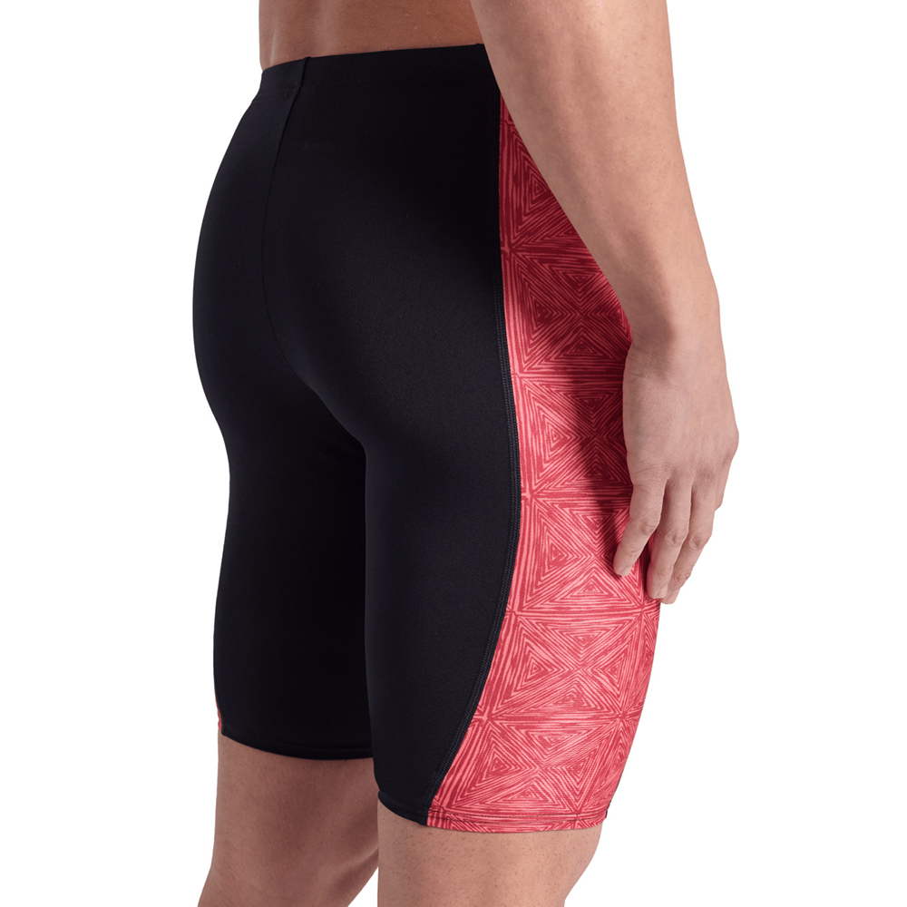 Arena Abstract Tiles Black/Red Jammer