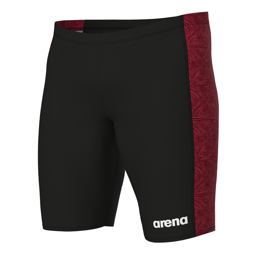 Arena Abstract Tiles Black/Red Jammer