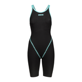 Arena Womens Powerskin Primo Closed Back - Black/Teal