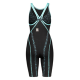 Arena Womens Powerskin Primo Closed Back - Black/Teal