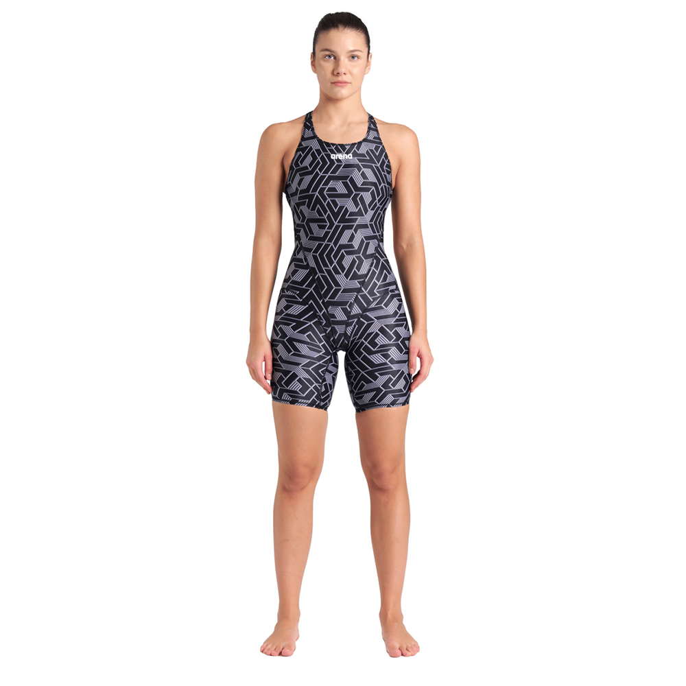 Arena Printed Black Legged Swimsuit