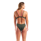 Arena Team Tech Multi Dark Sage & Pink Swimsuit