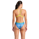 Arena Lace Back Ondulation Blue Swimsuit