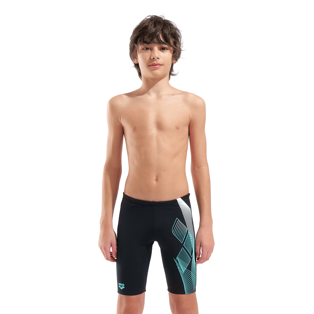 Boy's Arena Seawater Black/Blue Jammer