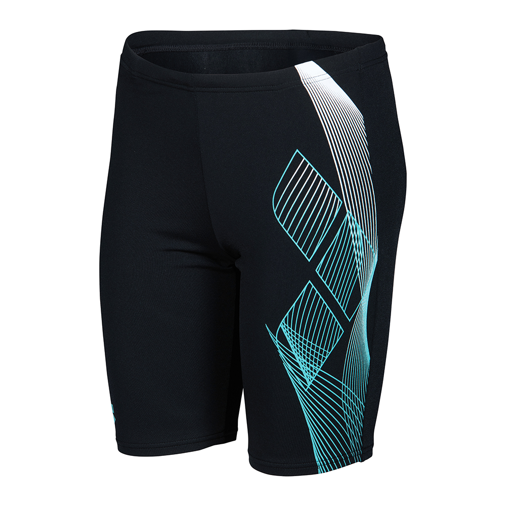Boy's Arena Seawater Black/Blue Jammer